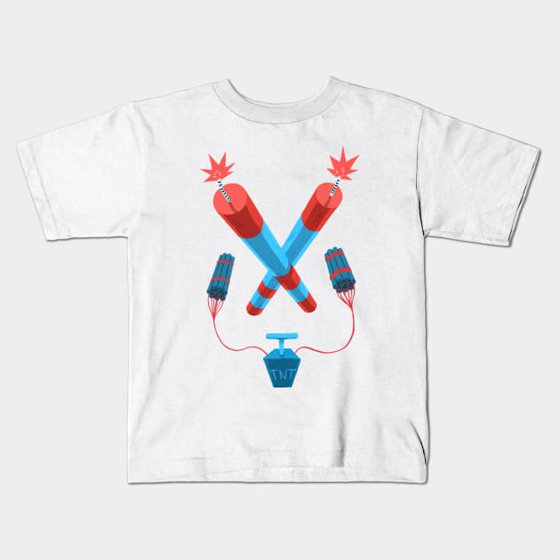 Explode! Kids T-Shirt by washburnillustration